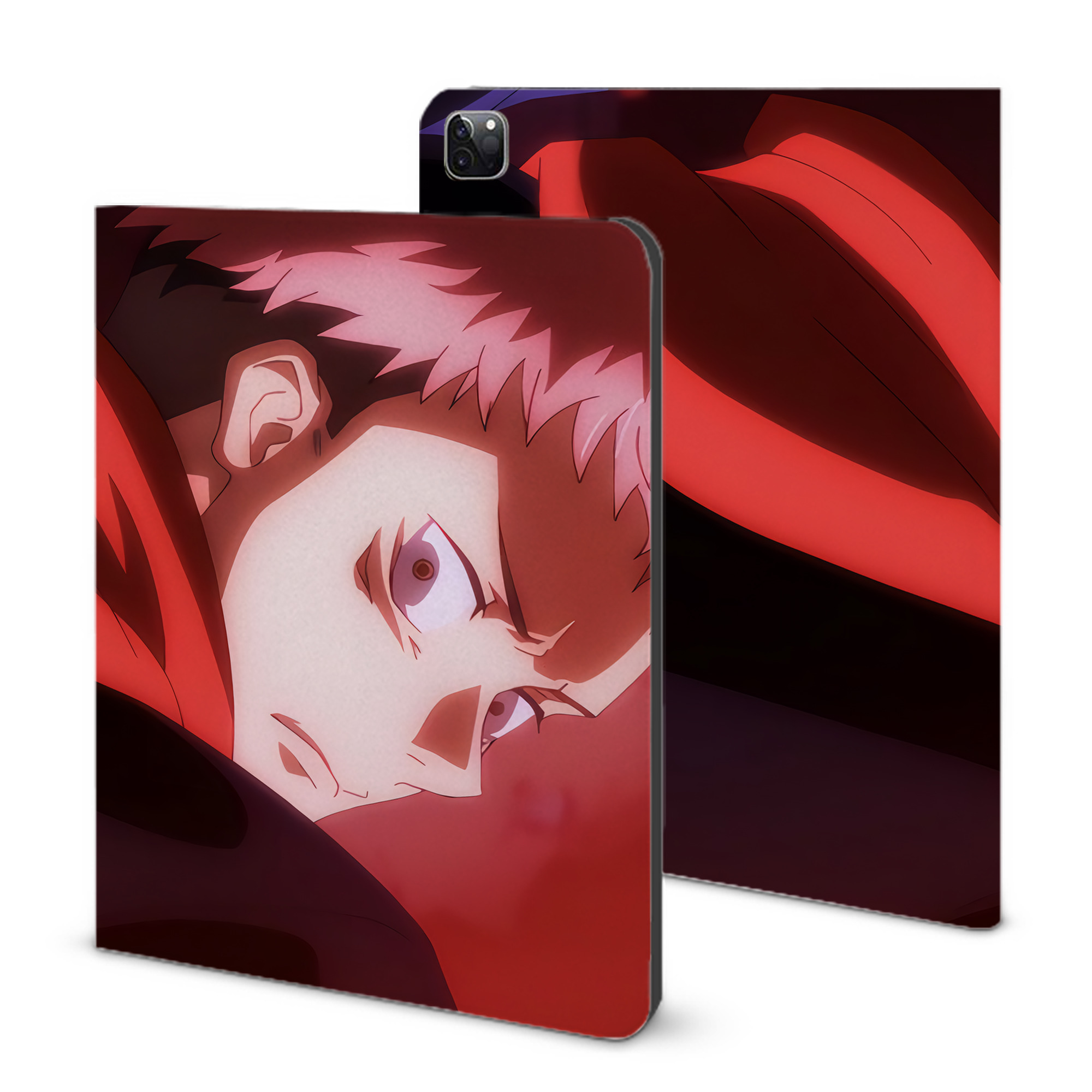 （画像用） 呪術廻戦 Jujutsu Kaisen IPad ケース ブック型 PUレザー TPU 耐衝撃 軽量 薄型 ペン収納なし 全面保護 IPad 各モデル対応